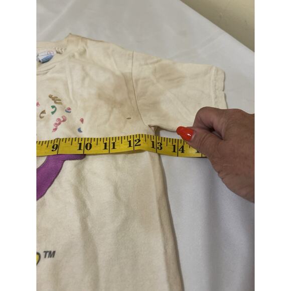 Vtg 1990s Barney Shirt Kids Purple Dinosaur Lyons Group Sz 5 10 Year Anniversary - Picture 6 of 10